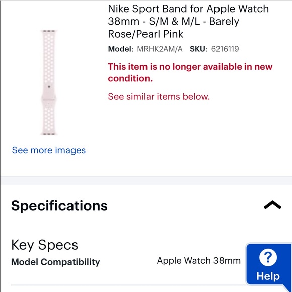 EUC Series 3 Nike GPS 38mm Apple Watch - Picture 4 of 6